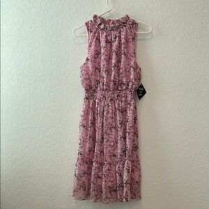 Kate and Lily Pink Floral Sleeveless Dress